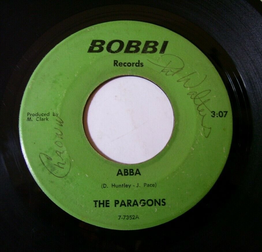 THE PARAGONS  Abba  BOBBI RECORDS Orig. 1967 Garage Rock 45 RARE