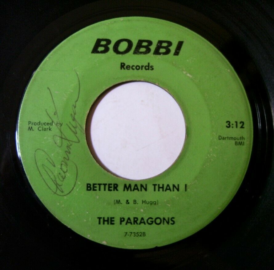 Pic 1 THE PARAGONS  Abba  BOBBI RECORDS Orig. 1967 Garage Rock 45 RARE