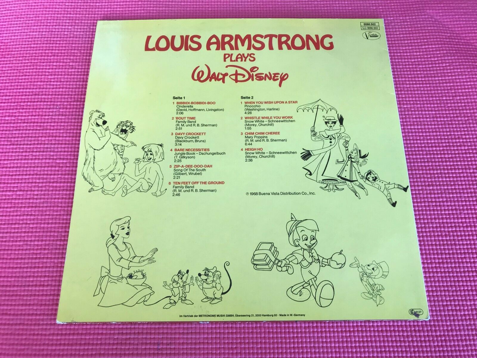 Pic 1 LOUIS ARMSTRONG - Louis armstrong plays walt disney LP 1980 - GERMANY Jazz KULT