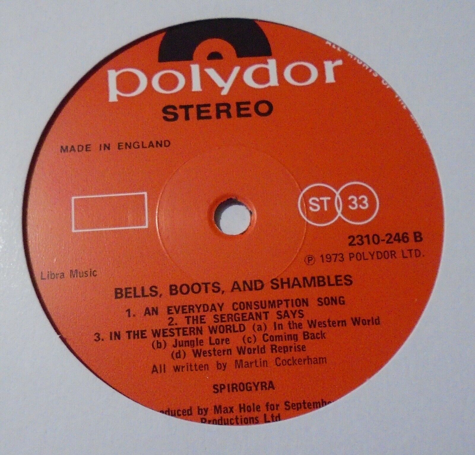 Pic 3 SPIROGYRA,Bells,Boots And Shambles.Rare 1973 Vinyl LP in Ex Condition.2310 246.