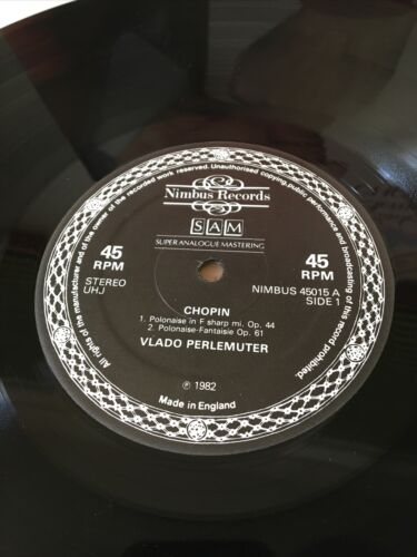 Pic 2 NIMBUS 45016 Chopin 45RPM Vlado Perlemuter Vinyl Near Mint Super Analogue Master